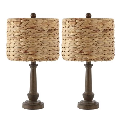 Set Of 2 21.25"Leona Rustic Farmhouse Handwoven Rattan/Resin Table Lamps (Includes LED Light Bulb) Brown Wood Finish - JONATHAN Y: Boho Style 7 Set Of 2 21.25"Leona Rustic Farmhouse Handwoven Rattan/Resin Table Lamps (Includes LED Light Bulb) Brown Wood Finish - JONATHAN Y: Boho Style - Image 7