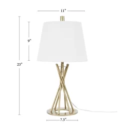 23" Gold Metal Twist Table Lamp - Nourison -Lighting Discount Store GUEST 7b5c95a3 509f 4326 ada8 5179c98a453d