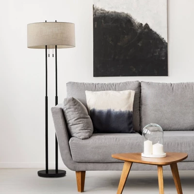 Duet Floor Lamp Antique Bronze - Adesso 1 Duet Floor Lamp Antique Bronze - Adesso