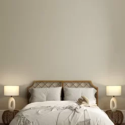 Brightech Artemis Mid-Century (Includes LED Light Bulb) Round Table Lamp Beige Ceramic: Matte Finish, USB Port, Linen Shade, UL Listed, 22" Height -Lighting Discount Store GUEST 7bf0193d 8212 4a7b ae35 600e4c483250