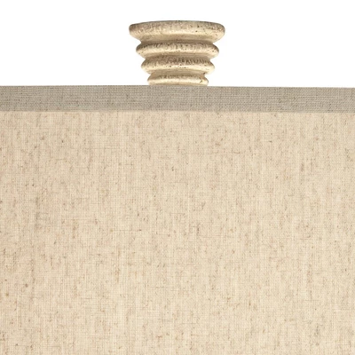 Pacific Coast Lighting Adelis 31" Tall Large Geometric Modern End Table Lamp Beige Faux Bleached Wood Finish Single Living Room Bedroom Bedside House 2 Pacific Coast Lighting Adelis 31" Tall Large Geometric Modern End Table Lamp Beige Faux Bleached Wood Finish Single Living Room Bedroom Bedside House - Image 2