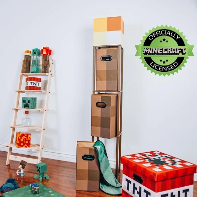 Ukonic Minecraft Brownstone Torch Standing Floor Lamp And Storage Unit | 5 Feet Tall 3 Ukonic Minecraft Brownstone Torch Standing Floor Lamp And Storage Unit | 5 Feet Tall - Image 3