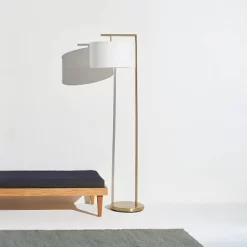 Brightech Montage Modern (Includes LED Light Bulb) Arc Floor Lamp Antique Brass, 800 Lumens, 3000K, UL Listed, Alexa-Compatible