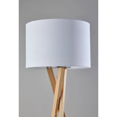 Brooklyn Floor Lamp Natural Wood - Adesso: ETL Listed, Cotton Linen Shade, 3-Way Switch 3 Brooklyn Floor Lamp Natural Wood - Adesso: ETL Listed, Cotton Linen Shade, 3-Way Switch - Image 3