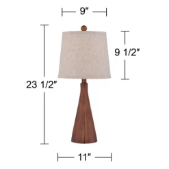 360 Lighting Fraiser Modern Accent Table Lamp 23 1/2" High Brown Faux Wood Oatmeal Drum Shade For Bedroom Living Room Bedside Nightstand Office Kids 9 360 Lighting Fraiser Modern Accent Table Lamp 23 1/2" High Brown Faux Wood Oatmeal Drum Shade For Bedroom Living Room Bedside Nightstand Office Kids -Lighting Discount Store GUEST 80572c00 ab6a 4ea0 b26a 201d49ad8a6f