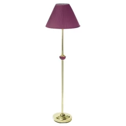 60" Traditional Ceramic Floor Lamp (Includes CFL Light Bulb) Gold/Burgundy - Ore International