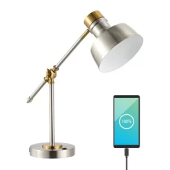 18.5" Allegra Farmhouse Adjustable Cantilever Task Lamp With USB Charging Port (Includes LED Light Bulb) - JONATHAN Y 20 18.5" Allegra Farmhouse Adjustable Cantilever Task Lamp With USB Charging Port (Includes LED Light Bulb) - JONATHAN Y -Lighting Discount Store GUEST 81c643e6 c9fb 4989 b83a 063e2c2a087c