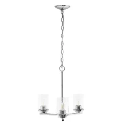3-Light 15" Classic Contemporary Clear Glass/Metal Hanging Pendant Chandelier - Lalia Home 29 3-Light 15" Classic Contemporary Clear Glass/Metal Hanging Pendant Chandelier - Lalia Home -Lighting Discount Store GUEST 824f9088 b222 463c 93ab 8cf0bb2b85b3