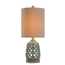 Ceramic Table Lamp Blue - StyleCraft