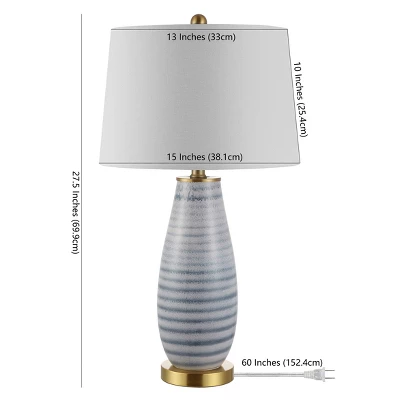 Eliana Glass Table Lamp - Blue - Safavieh 2 Eliana Glass Table Lamp - Blue - Safavieh - Image 2