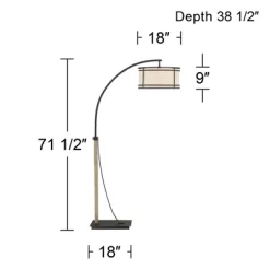Franklin Iron Works Gentry Industrial Rustic Farmhouse Arc Floor Lamp 71 1/2" Tall Oil Rubbed Bronze Oatmeal Drum Shade For Living Room Reading Office 14 Franklin Iron Works Gentry Industrial Rustic Farmhouse Arc Floor Lamp 71 1/2" Tall Oil Rubbed Bronze Oatmeal Drum Shade For Living Room Reading Office -Lighting Discount Store GUEST 83de890d 35f8 42ee bca2 ddf20a3748a0