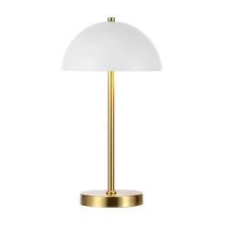 Goldie Table Lamp - 18 Inch Height - TBL4566 - Brass/White - Safavieh