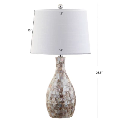 26.5" Verna Seashell Table Lamp (Includes LED Light Bulb) Beige - JONATHAN Y 3 26.5" Verna Seashell Table Lamp (Includes LED Light Bulb) Beige - JONATHAN Y - Image 3