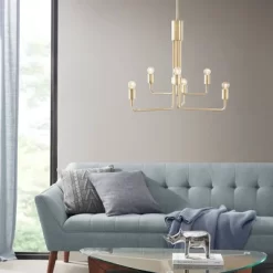 Milo 6-Light Chandelier Antique Brass - Ink+Ivy