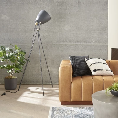 57" Industrial Adjustable Tripod Spotlight Floor Lamp - Nourison 3 57" Industrial Adjustable Tripod Spotlight Floor Lamp - Nourison - Image 3