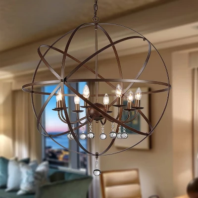31" X 31" X 8" 8-Light Jossie Chandelier Brown - Warehouse Of Tiffany 1 31" X 31" X 8" 8-Light Jossie Chandelier Brown - Warehouse Of Tiffany