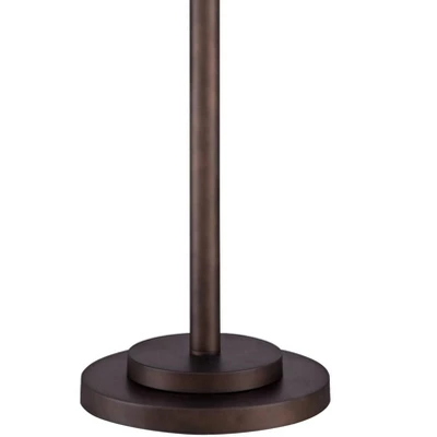 Possini Euro Design Garth Modern Floor Lamp Standing 63 1/2" Tall Oil Rubbed Bronze Burlap Fabric Drum Shade For Living Room Bedroom Office House Home 4 Possini Euro Design Garth Modern Floor Lamp Standing 63 1/2" Tall Oil Rubbed Bronze Burlap Fabric Drum Shade For Living Room Bedroom Office House Home - Image 4
