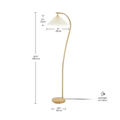 Globe Electric 62" Wood Toned Floor Lamp: ETL Listed, Iron Base, Push Button Switch -Lighting Discount Store GUEST 977e2871 4c01 4a7e b41e dc786c61a123