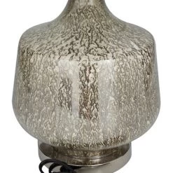 Linen Table Lamp With Faux Mercury Glass Finish Silver - Olivia & May -Lighting Discount Store GUEST 984bb99c 7131 483e bedd 8dcdcae5851d