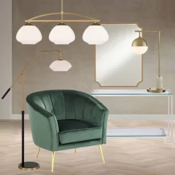 Possini Euro Design Luna Mid Century Desk Table Lamp 26 1/2" High Brass Metal With USB Charging Port Opal Glass Shade For Bedroom Living Room Bedside 15 Possini Euro Design Luna Mid Century Desk Table Lamp 26 1/2" High Brass Metal With USB Charging Port Opal Glass Shade For Bedroom Living Room Bedside -Lighting Discount Store GUEST 98608cef a938 4cb6 9c96 afcad011a0d8