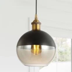 7.5" Metal Adjustable Nixon Drop Globe Pendant (Includes Energy Efficient Light Bulb) Brass - JONATHAN Y -Lighting Discount Store GUEST 999f600d 18ca 418b b87a 12ad88989c1c