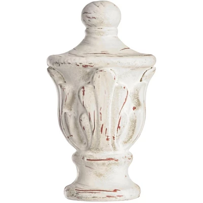 360 Lighting Vintage Country Cottage Floor Lamp 60" Tall Antique White Embroidered Hourglass Print Drum Shade For Living Room Bedroom Office House 2 360 Lighting Vintage Country Cottage Floor Lamp 60" Tall Antique White Embroidered Hourglass Print Drum Shade For Living Room Bedroom Office House - Image 2