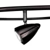 Pro Track Salazar S-Wave 6-Head LED Ceiling Track Light Fixture Kit Spot Light GU10 Adjustable Black Metal Modern Kitchen Bathroom Dining 54" Wide