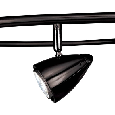 Pro Track Salazar S-Wave 6-Head LED Ceiling Track Light Fixture Kit Spot Light GU10 Adjustable Black Metal Modern Kitchen Bathroom Dining 54" Wide 1 Pro Track Salazar S-Wave 6-Head LED Ceiling Track Light Fixture Kit Spot Light GU10 Adjustable Black Metal Modern Kitchen Bathroom Dining 54" Wide