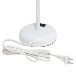 19.5" Bedside Power Outlet Base Metal Table Desk Lamp In White With Light Pink Fabric Shade - Creekwood Home 9 19.5" Bedside Power Outlet Base Metal Table Desk Lamp In White With Light Pink Fabric Shade - Creekwood Home -Lighting Discount Store GUEST 9bda16d1 7f26 418b b84e f3e04bbc9d55 1