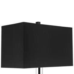 Possini Euro Design Griffin Modern Gooseneck Desk Lamp 31" Tall Gold With USB Charging Port Black Metal Rectangular Shade For Bedroom Living Room Kids -Lighting Discount Store GUEST 9ca3bbb6 ad9f 410b a90f fc99a600aa0c