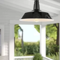 14" 1-Light Camila Classic Industrial Indoor/Outdoor Iron LED Semi Flush Mount Black/White - JONATHAN Y 12 14" 1-Light Camila Classic Industrial Indoor/Outdoor Iron LED Semi Flush Mount Black/White - JONATHAN Y -Lighting Discount Store GUEST 9d6c3d81 50f1 4af6 8c3c 06fdacf9ffa0