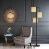 72" Metal Kirkwall Lantern Floor Lamp With 3 Baric Shades - Cal Lighting