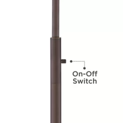 Franklin Iron Works Averill Rustic Farmhouse Industrial Downbridge Floor Lamp 61" Tall Oiled Bronze LED Seedy Glass Shade For Living Room Reading Home -Lighting Discount Store GUEST 9ead6599 410c 422d a89e 0879ca4a7c71