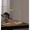 17.5" Metal LED Desk Lamp With Wireless Charging Antique Brass (Includes LED Light Bulb) - Cal Lighting