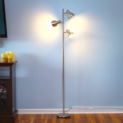 Brightech Ethan Modern Dimmable Integrated LED Tree Floor Lamp Brushed Nickel : LED Tripod ,Smart Home Compatible, UL Listed 8 Brightech Ethan Modern Dimmable Integrated LED Tree Floor Lamp Brushed Nickel : LED Tripod ,Smart Home Compatible, UL Listed - Image 8