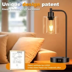 Itopfox Set Of 2 Industrial Touch Control Table Lamps With USB Ports & AC Outlet, 3-Way Dimmable Bedside Nightstand Desk Lamp For Bedroom Living Room -Lighting Discount Store GUEST a4977901 1a14 41d2 a9aa fc20336dbe04