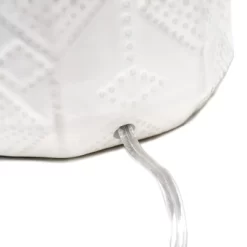 19" Contemporary Bohemian Ceramic Eyelet Pattern Floral Textured Bedside Table Lamp With Fabric Shade Off-White - Lalia Home -Lighting Discount Store GUEST a51c3c99 96e7 4892 a802 b834bba8eb6f