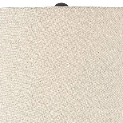 360 Lighting Lynn Modern Industrial Buffet Table Lamps 26" High Set Of 2 Dark Bronze Metal Oatmeal Drum Shade For Bedroom Living Room Bedside Office 2 360 Lighting Lynn Modern Industrial Buffet Table Lamps 26" High Set Of 2 Dark Bronze Metal Oatmeal Drum Shade For Bedroom Living Room Bedside Office - Image 2