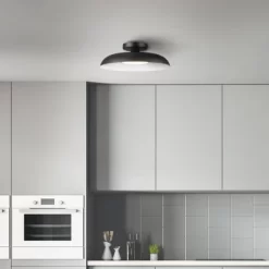 1-Light LED Integrated Matte Black Flush Mount Ceiling Light - Globe Electric -Lighting Discount Store GUEST a9018b6e 074d 4120 b830 ba7559330986