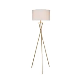 64.5" Traditional Metal Floor Lamp With Tripod Base, Mid-Century Design - Ore International