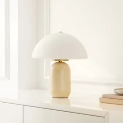 Fabio Table Lamp - 13.5 Inch Height - TBL4530 - Natural/Brass - Safavieh