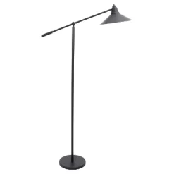 67" Paddy Floor Lamp Black/Gold - LumiSource
