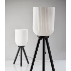 Adesso Kinsley Floor Lamp Black: Modern Style, ETL Listed, Glass Shade, Wood Body, Pull Chain -Lighting Discount Store GUEST ad32817a 338b 435c 93d7 78edb5c13c8e