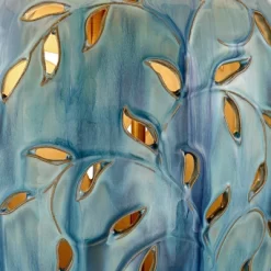 360 Lighting Devan Modern Table Lamps 24 1/2" High Set Of 2 Blue Ceramic With LED Nightlight White Oval Shade For Bedroom Living Room Bedside House -Lighting Discount Store GUEST af4f0d46 2bfb 4210 a99e 60a5bc188e18