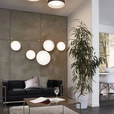 13" LED 1-Light Palomaro Glass Pendant White/Charcoal Gray - EGLO 1 13" LED 1-Light Palomaro Glass Pendant White/Charcoal Gray - EGLO