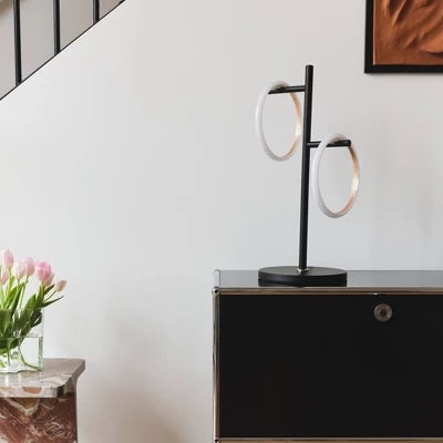 Brightech Saturn RGB Modern Dimmable Removable Ring Light (Includes LED Light Bulb) Tree Desk Table Lamp Matte Black 7 Brightech Saturn RGB Modern Dimmable Removable Ring Light (Includes LED Light Bulb) Tree Desk Table Lamp Matte Black - Image 7