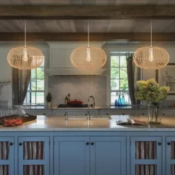 17.5" 1-Light Leo Farmhouse Coastal Rattan LED Pendant Brown - JONATHAN Y -Lighting Discount Store GUEST b1f6b545 b0a6 4a04 be1c 795d554eaef8