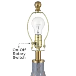 360 Lighting Alexia 20" High Small Modern Accent Table Lamps Set Of 2 Gold Blue Finish Glass White Shade Living Room Bedroom Bedside Nightstand House -Lighting Discount Store GUEST b25cf43e 2a8f 4823 87d4 5c3e86aa551b