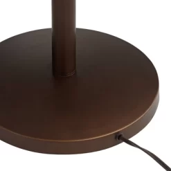 Franklin Iron Works Averill Rustic Farmhouse Industrial Downbridge Floor Lamp 61" Tall Oiled Bronze LED Seedy Glass Shade For Living Room Reading Home -Lighting Discount Store GUEST b2cbc4ca 86a6 4f34 89c5 2d512678e2c9