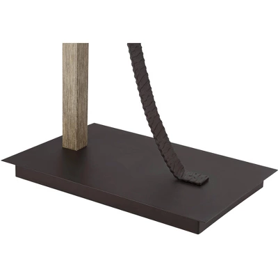 Franklin Iron Works Gentry Industrial Rustic Farmhouse Arc Floor Lamp 71 1/2" Tall Oil Rubbed Bronze Oatmeal Drum Shade For Living Room Reading Office 3 Franklin Iron Works Gentry Industrial Rustic Farmhouse Arc Floor Lamp 71 1/2" Tall Oil Rubbed Bronze Oatmeal Drum Shade For Living Room Reading Office - Image 3